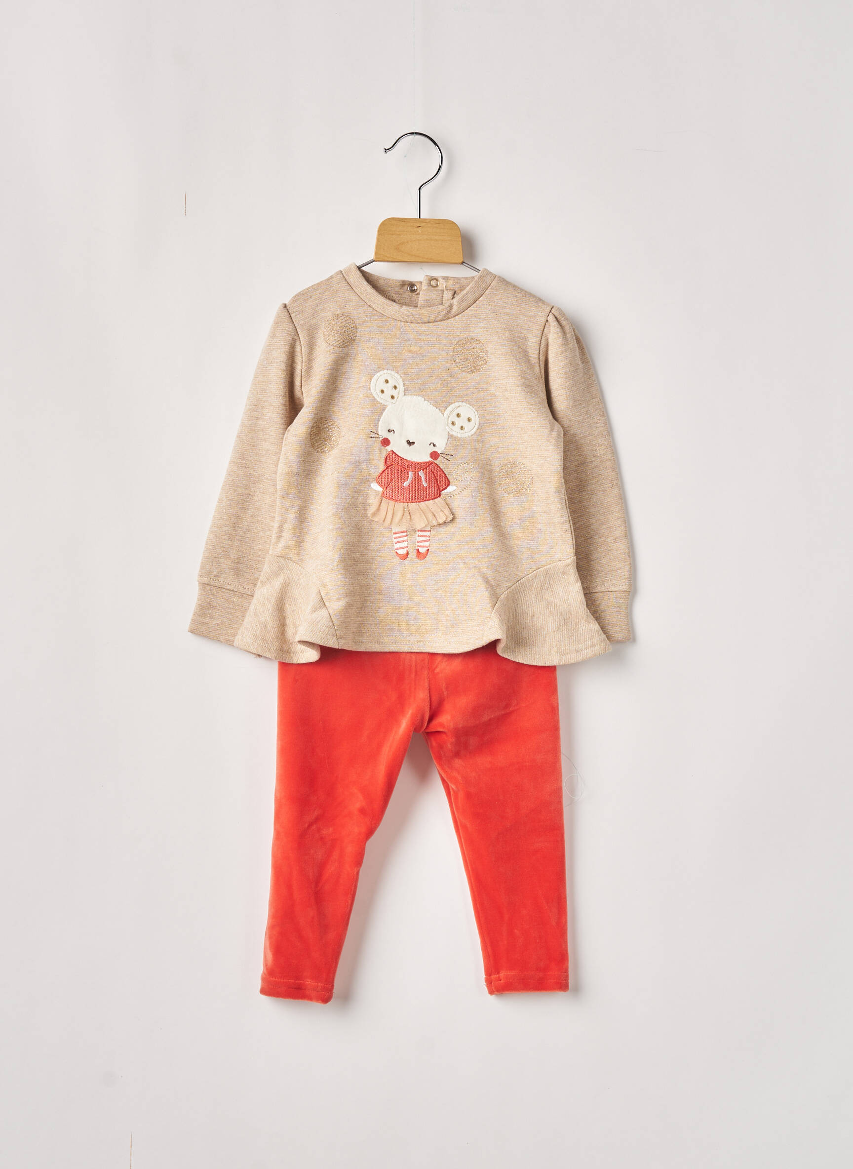 Mayoral Ensembles Pantalon Fille couleur beige