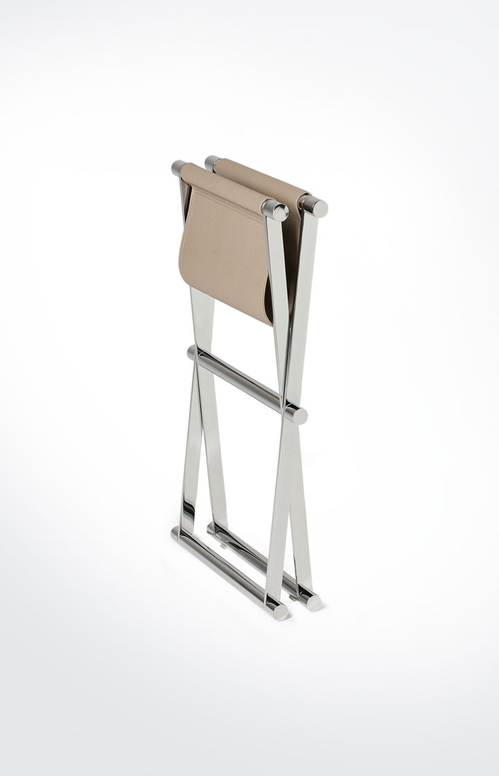 Badhocker Chromeline, Grau-Rose