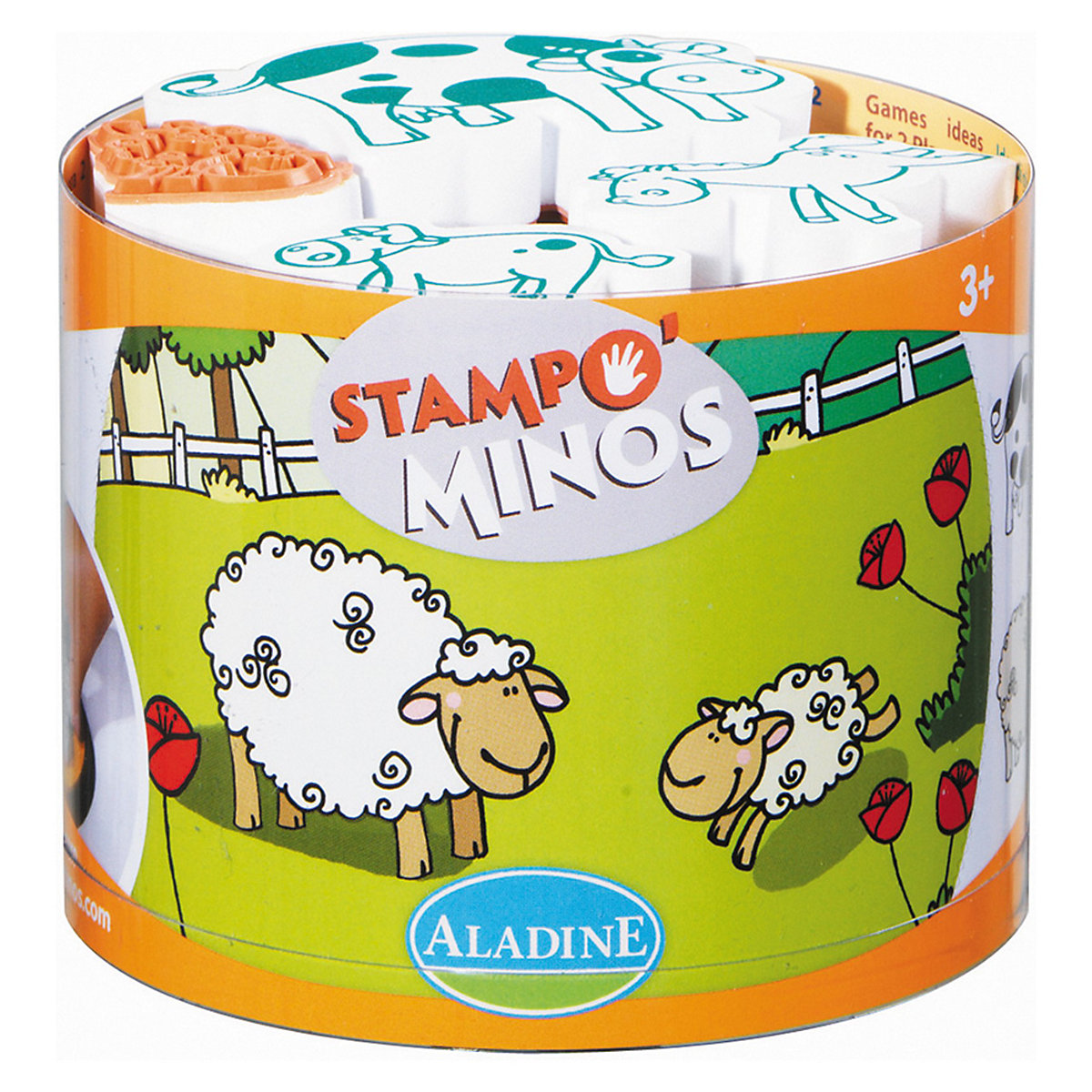 Aladine STAMPO'MINOS Midi-Stempelset Bauernhof, 11-tlg.