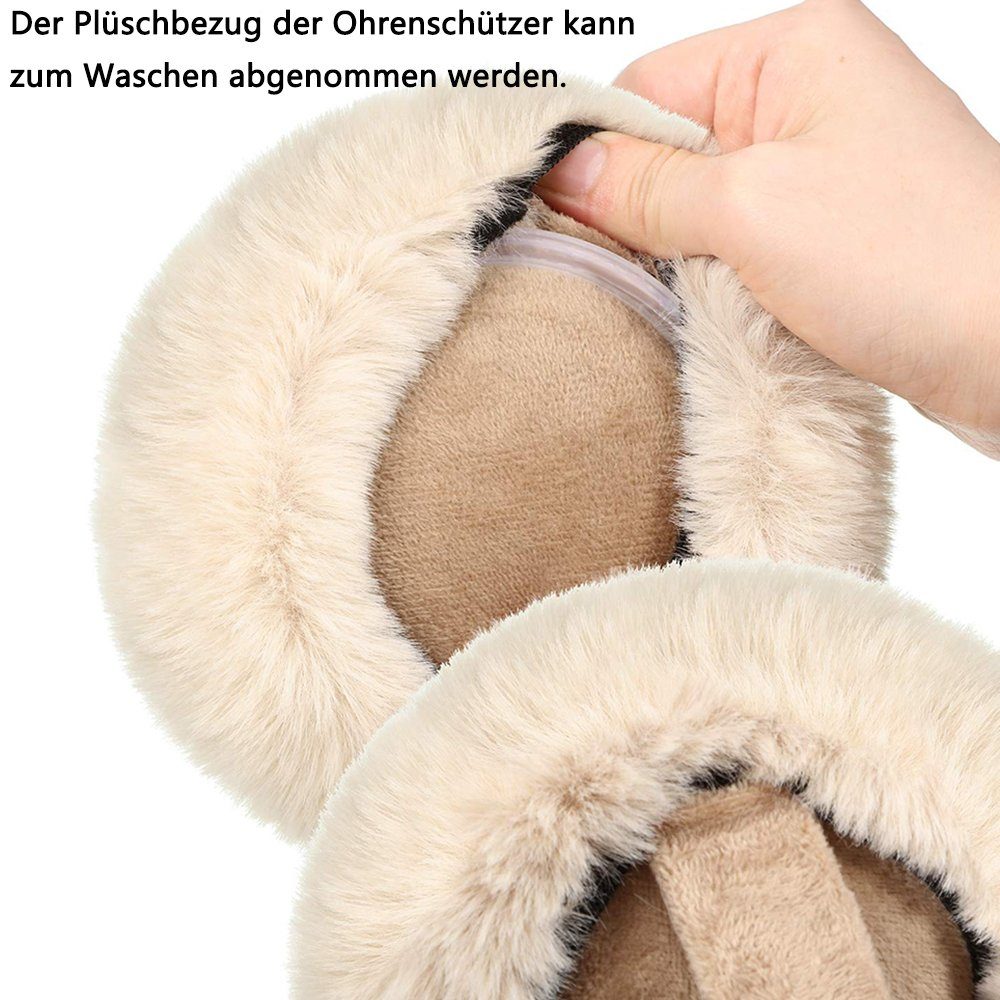Questive Ohrenwärmer Rentier Winter Ohrenschützer, Cartoon Ohr Plüsch Warm Faltbar