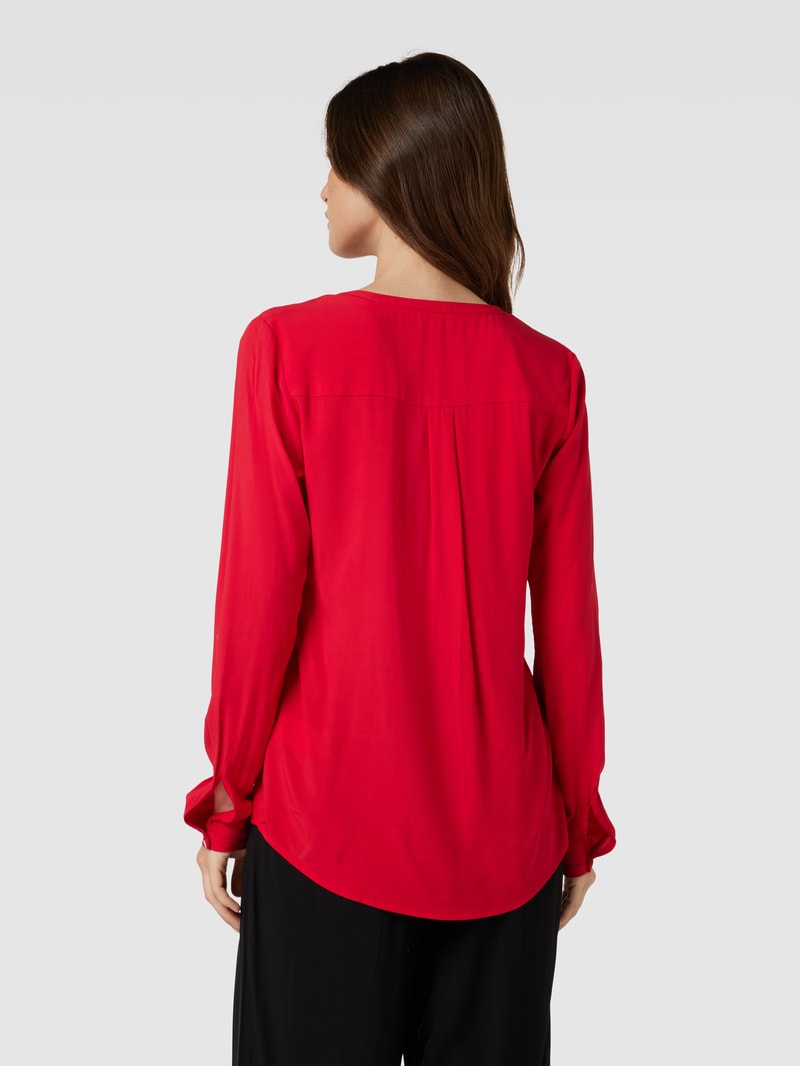 Blusenshirt mit V-Ausschnitt in rot