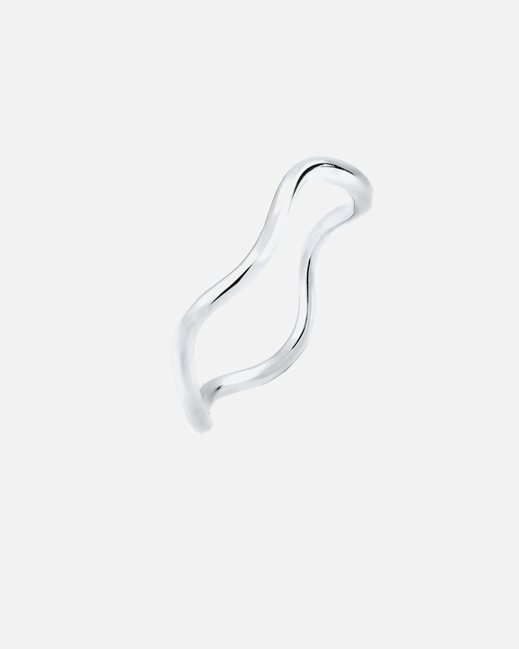 Diseño minimalista geométrico con ondas de Elli para mujer en plata de ley 925.
