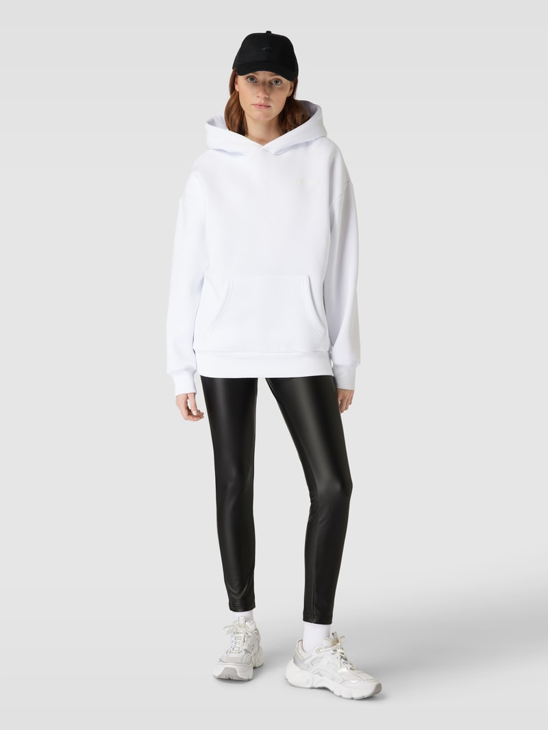Leggings in Leder-Optik in schwarz