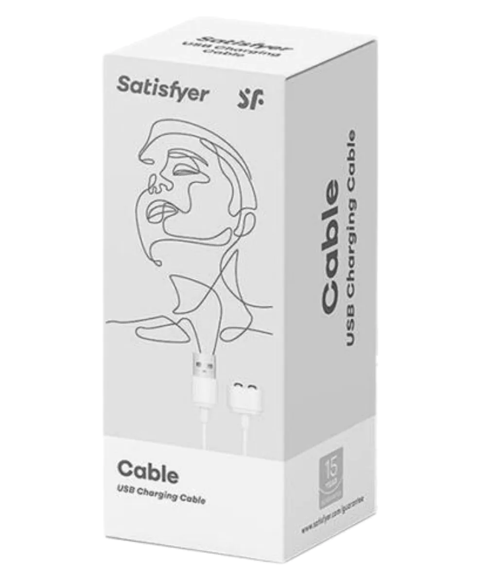 „Satisfyer“ USB įkrovimo laidas, baltas