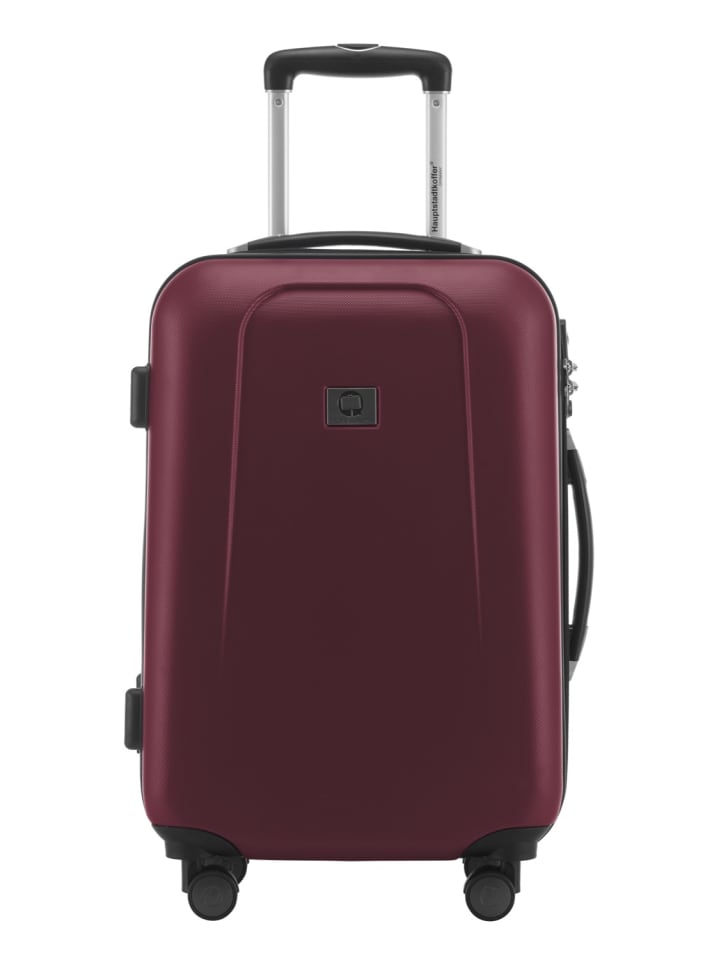 Hauptstadtkoffer Wedding - Handgepäck-Koffer 4 Doppelrollen Hand Luggage TSA in Dunkelrot günstig kaufen S