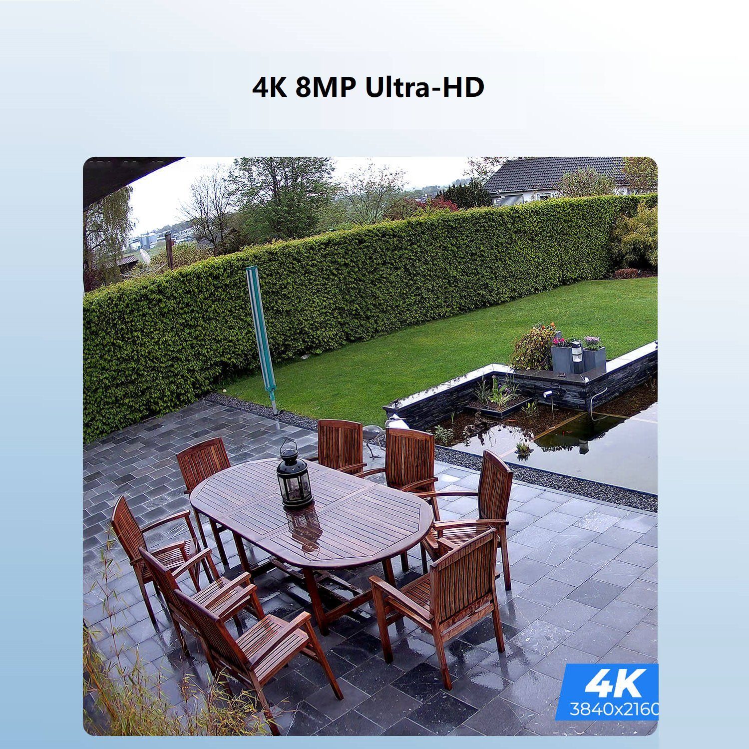Reolink RLC-810A Überwachungskamera (Außenbereich, Innenbereich, 4K Smarte PoE kamera, Personen-/Fahrzeugerkennung, 8MP IP Kamera mit Audio und Micro SD Kartensteckplatz, 30m IR Nachtsicht, IP66 Wasserfest, Zeitraffer, Smart Home)