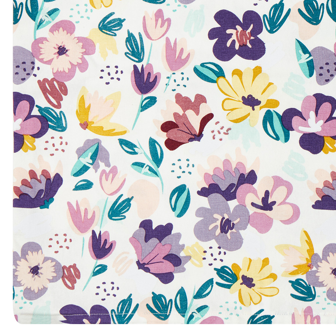 Kissenhülle mit Blumen-Druck
