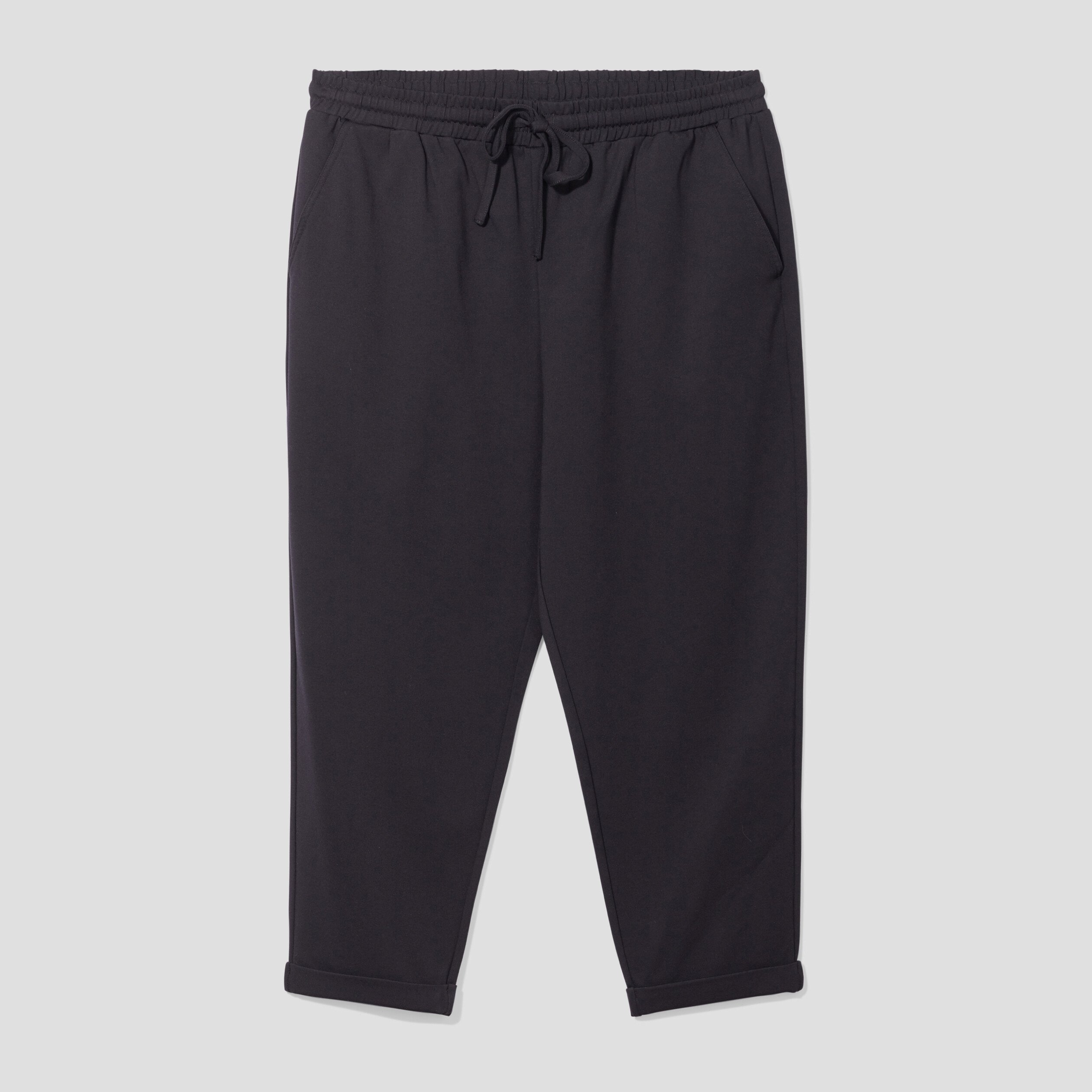 Pantalon de jogging taille élastiquée noir femme grande taille | La Halle