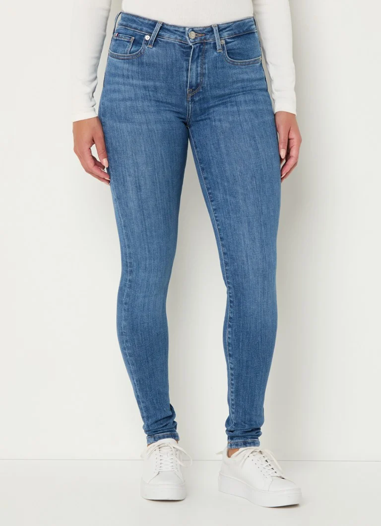 Blugi Tommy Hilfiger Como Skinny, talie medie, decolorare medie