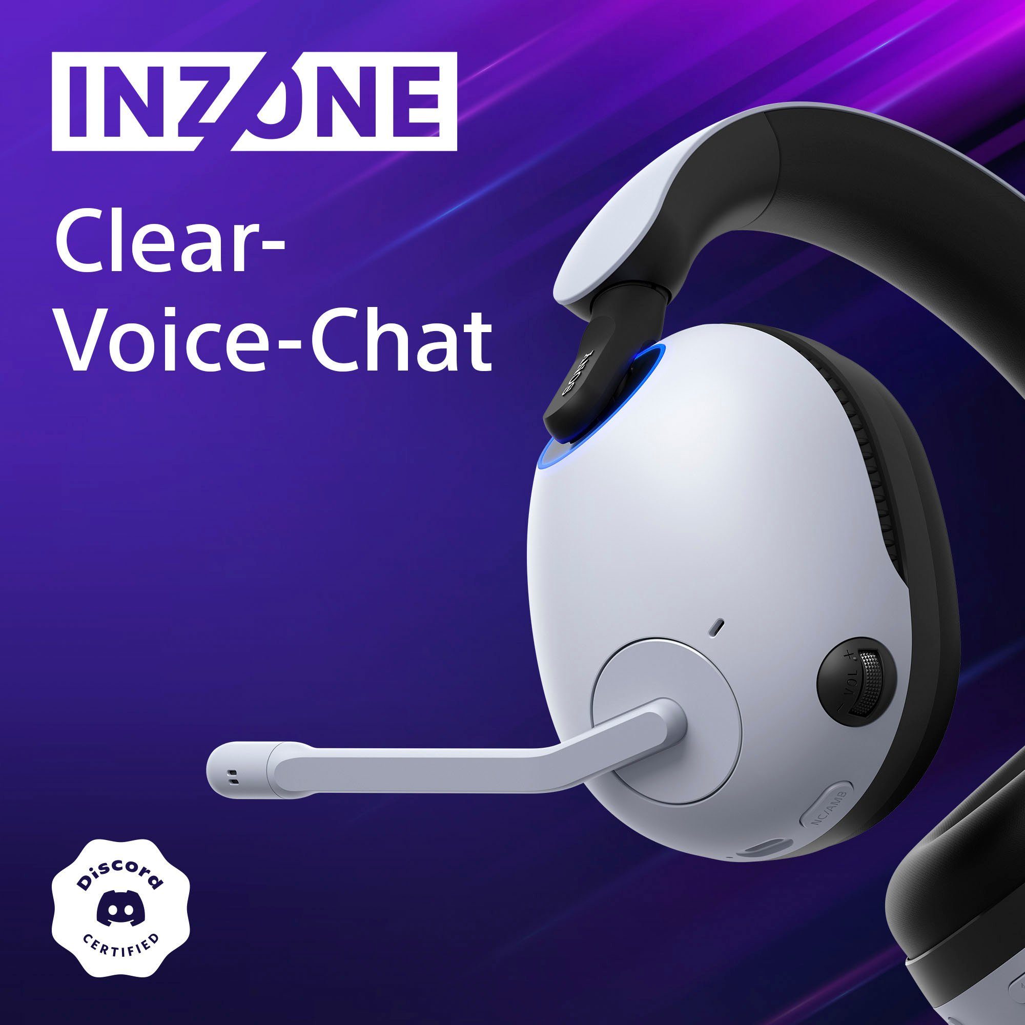 Sony INZONE H9 Gaming-Headset (Active Noise Cancelling (ANC), LED Ladestandsanzeige, Quick Attention Modus, Bluetooth, Wireless)