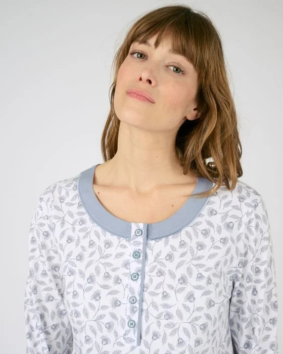 Chemise de nuit jersey manches longues