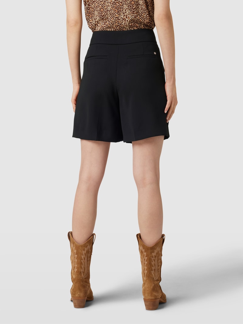 Shorts mit Bundfalten Modell 'JENNA' in schwarz