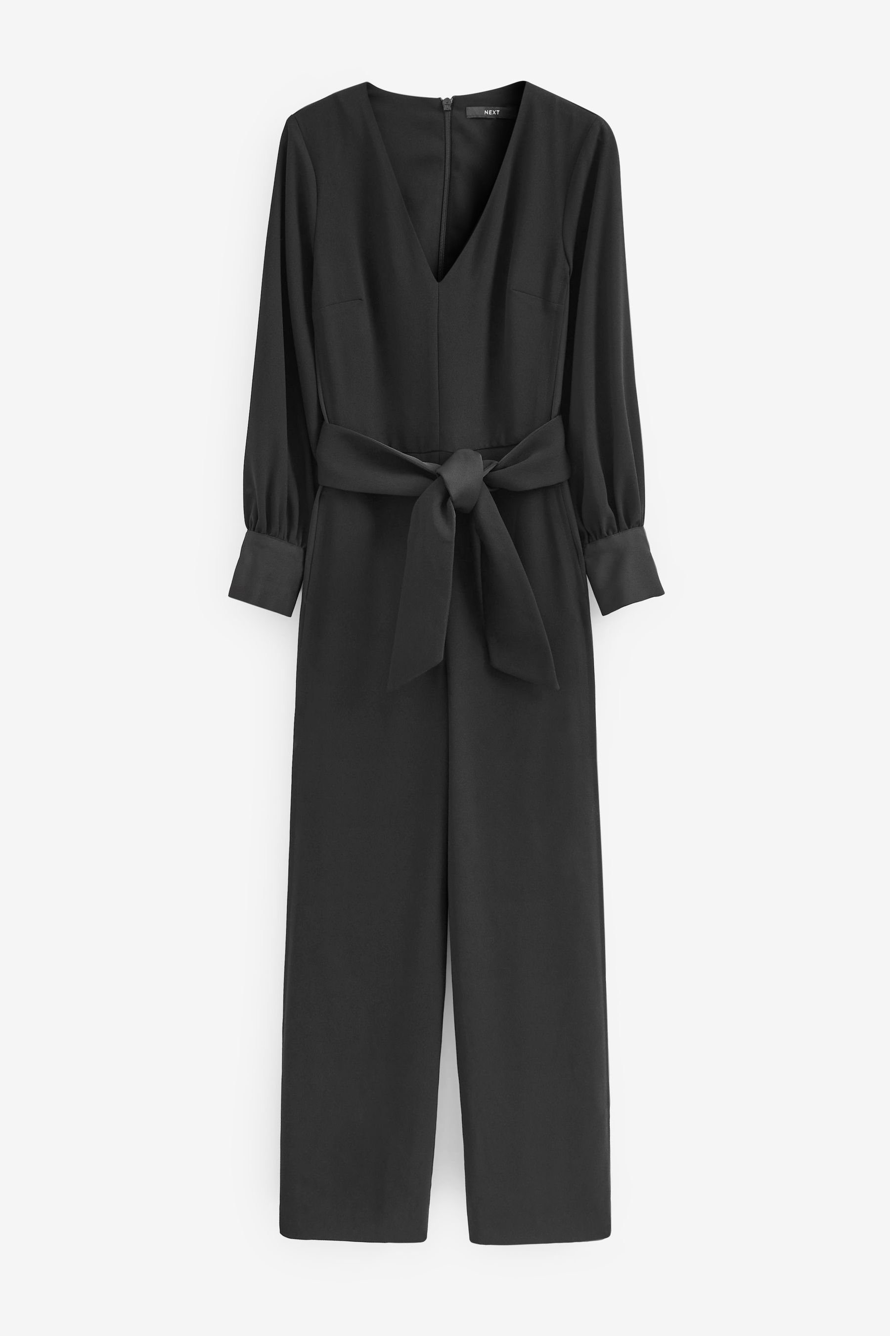 Next Jumpsuit Jumpsuit mit Gürtel und weitem Beinschnitt (1-tlg)