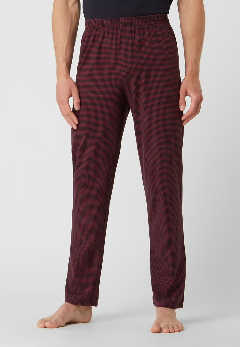 Pyjama-Hose aus Baumwolle in bordeaux rot