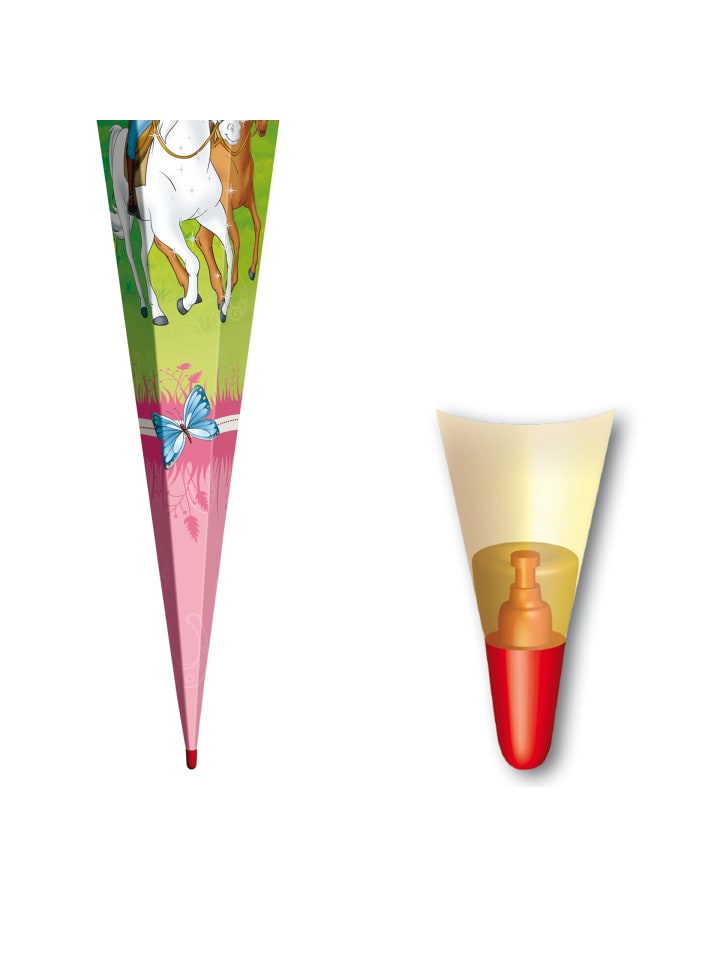 ROTH Schultüte groß Bibi & Tina Pferdefreunde 85 cm, Glitter in Pink günstig kaufen onesize