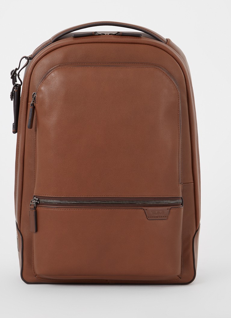 Tumi Harrison Bradner leather backpack with 14-inch laptop compartment