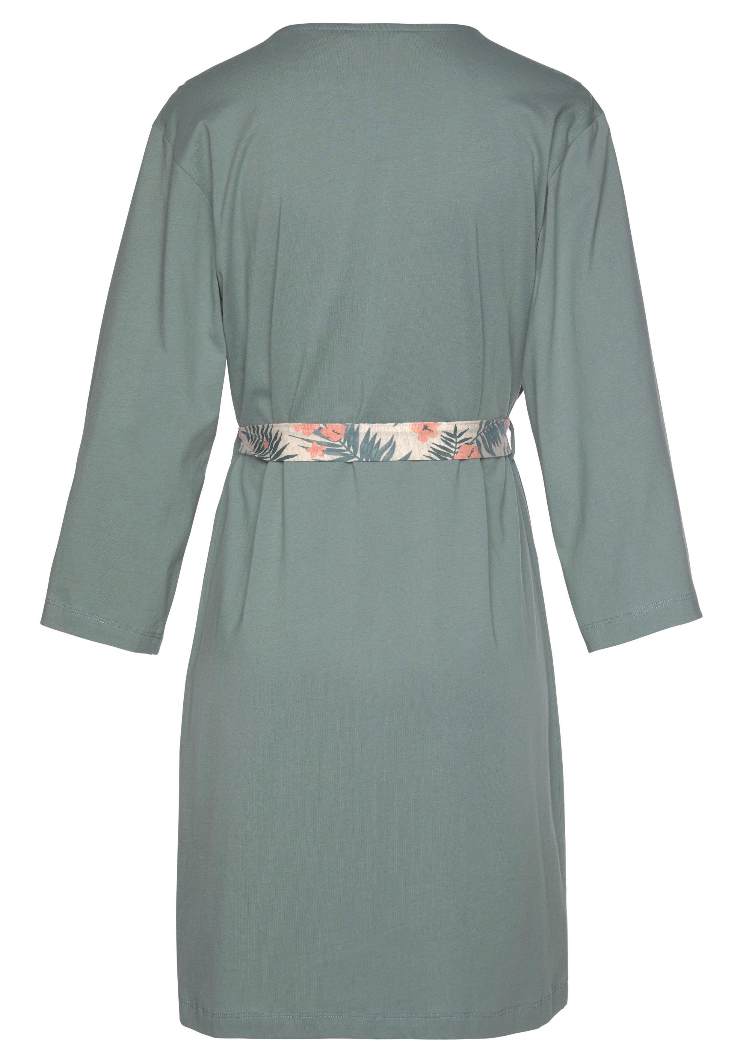 LASCANA Kimono, Kurzform, Baumwolle, Gürtel, in uni und Allover-Druck
