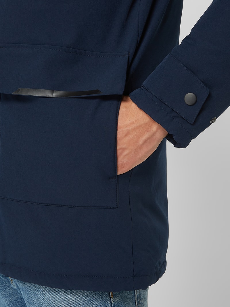 Parka mit Wattierung Modell 'Etiko' in marineblau