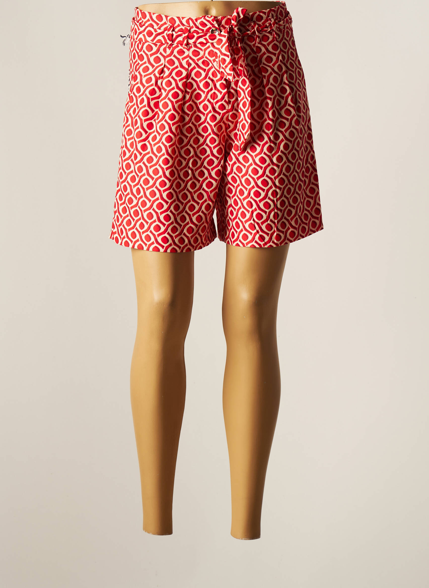Lcdn Bermudas Femme couleur rouge