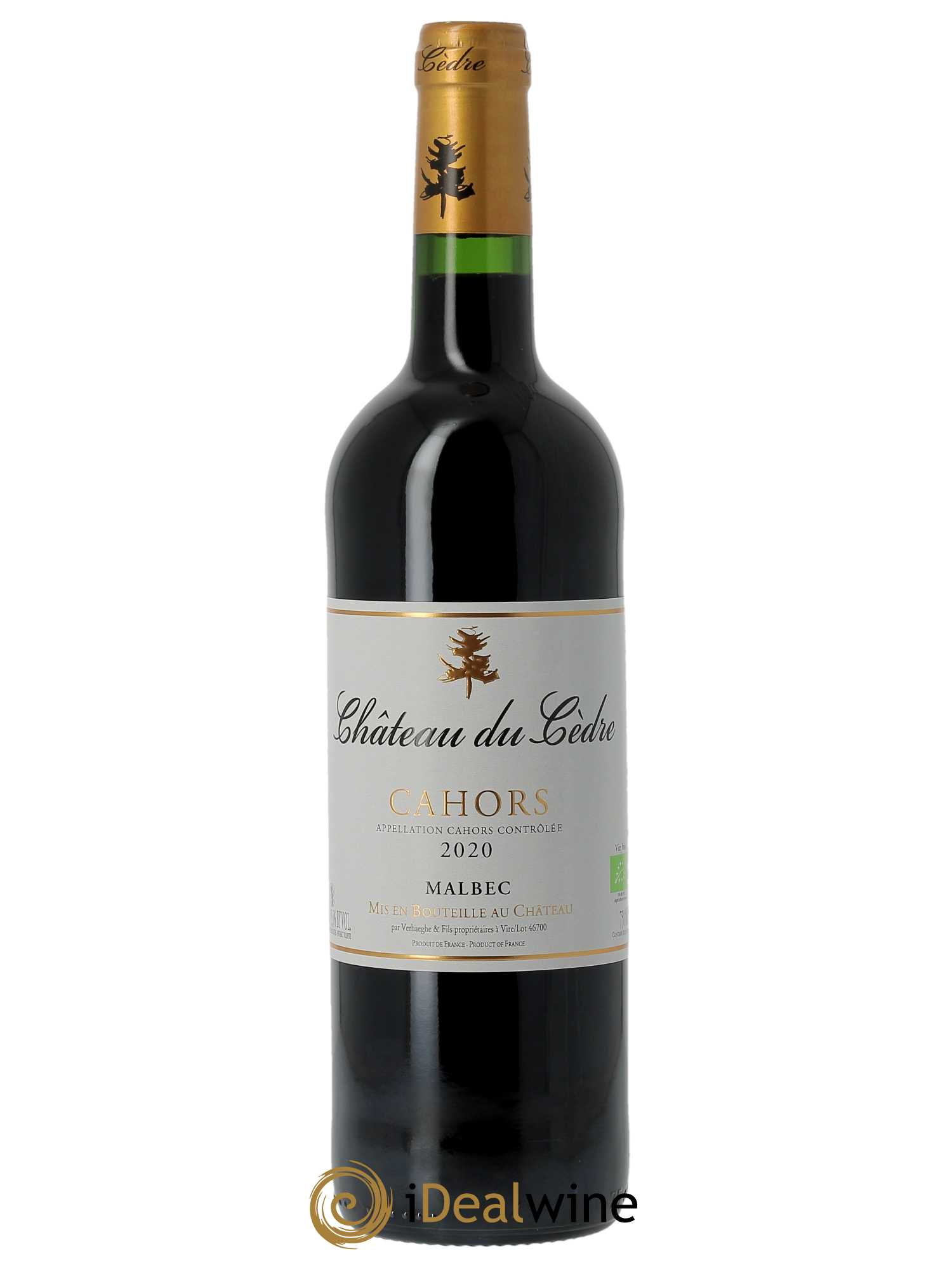 Cahors Château du Cèdre Pascal et Jean-Marc Verhaeghe  2020 - Lot de 1 Bouteille