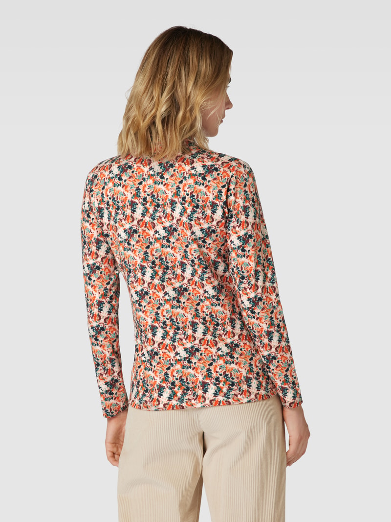 Hemdbluse mit Allover-Muster in offwhite