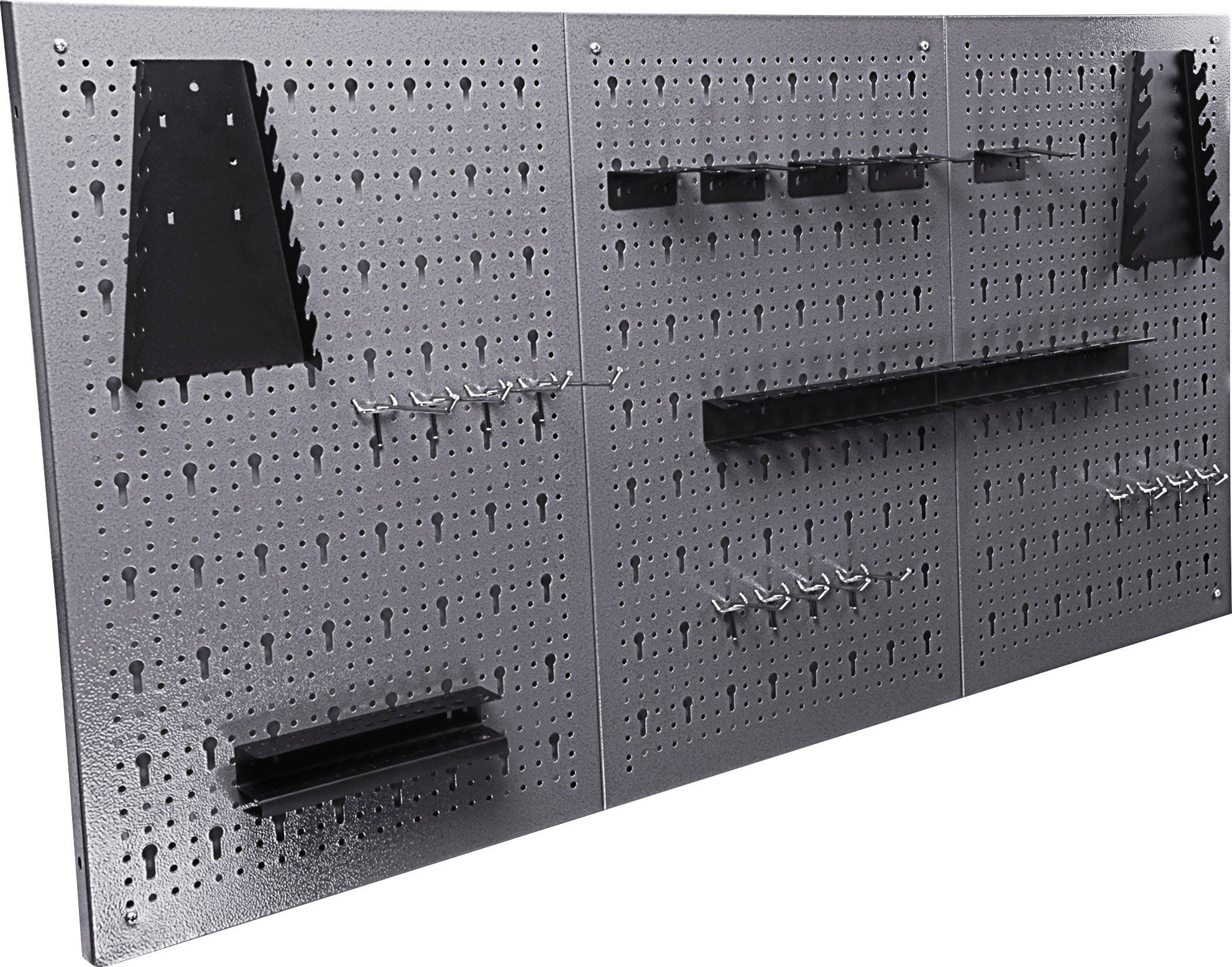 ONDIS24 Werkstatt-Set Werner, 120 cm, mit Lochwandsystem inkl. Haken, mit LED