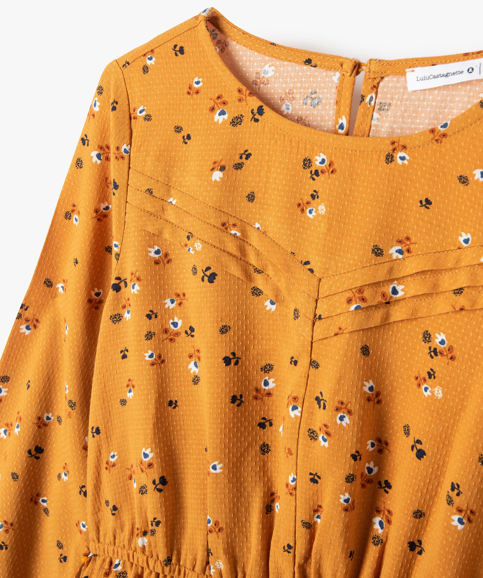 Robe fluide à manches longues fille - LuluCastagnette jaune | GEMO