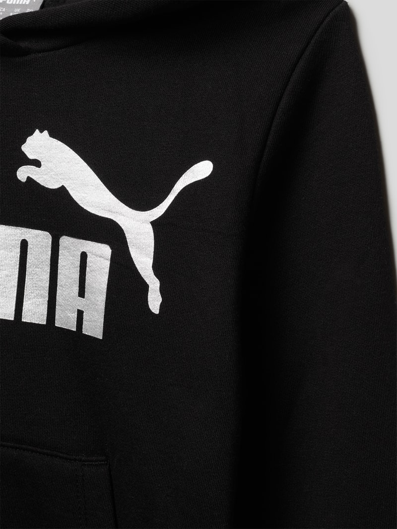 Hoodie mit Label-Print Modell 'ESS+ Logo Hoodie' in schwarz