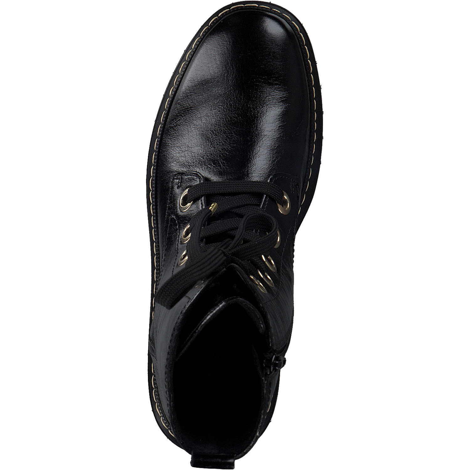 Gabor 71.721, Schnürstiefeletten, Damen, schwarz (gold)
