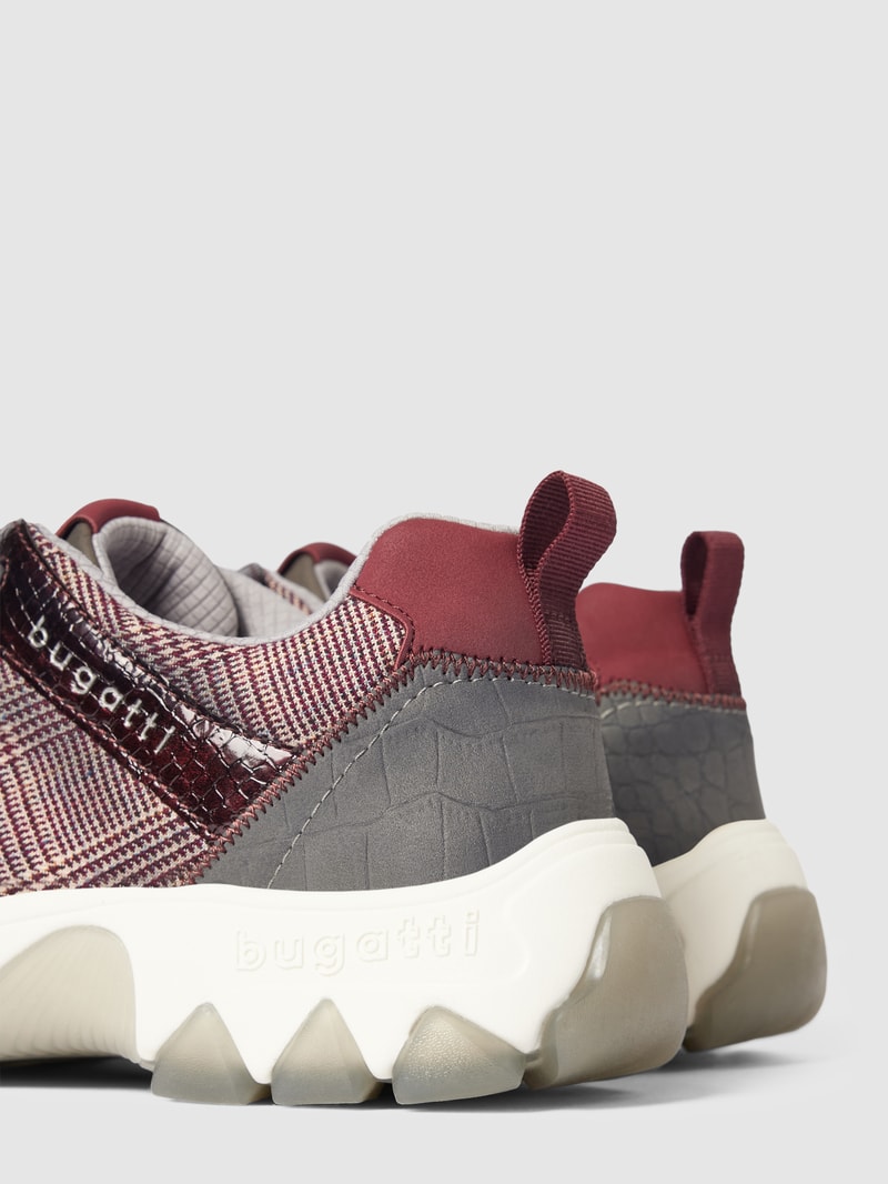 Sneaker mit Hahnentrittmuster Modell 'Yuki' in schwarz