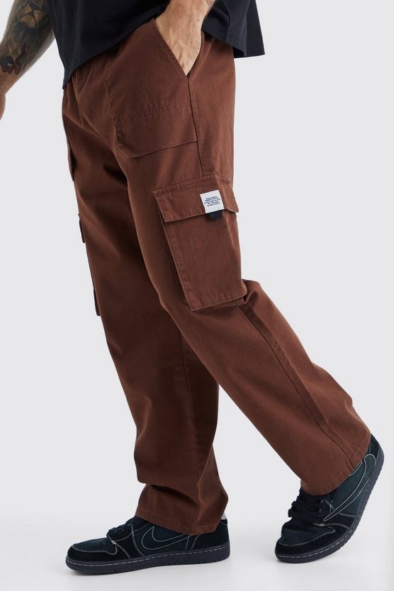 Lockere Cargo-Hose mit elastischem Bund und Schnalle