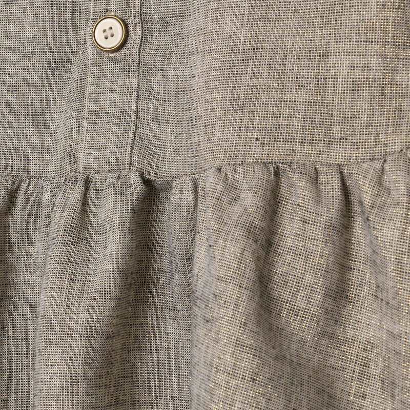 Robe chemise fille en toile dorée Catimini