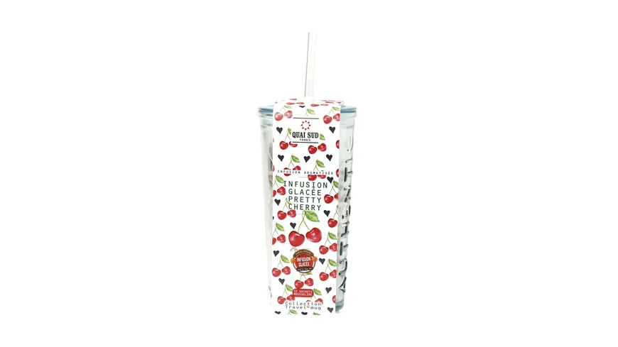Quai Sud Kräutertee für Eistee Pretty Cherry in Travel Mug 24 g