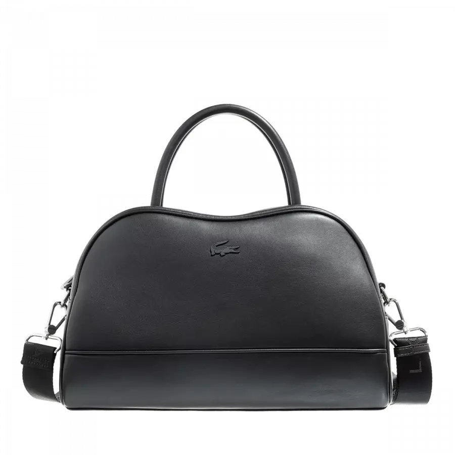 Lacoste - Lacoste Handle Bags Leder Black - schwarz