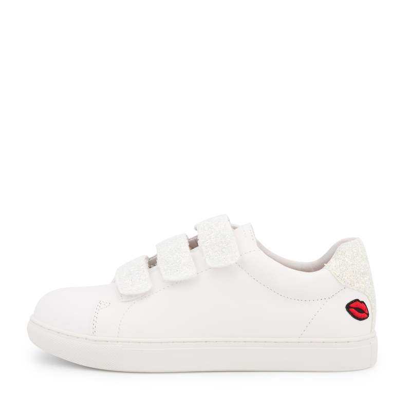 Baskets en cuir Edith glitter nuage