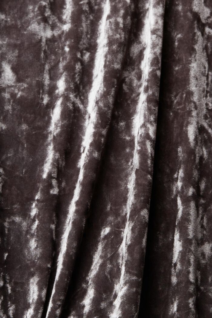 Longsleeve aus Samt mit gesmokten Details