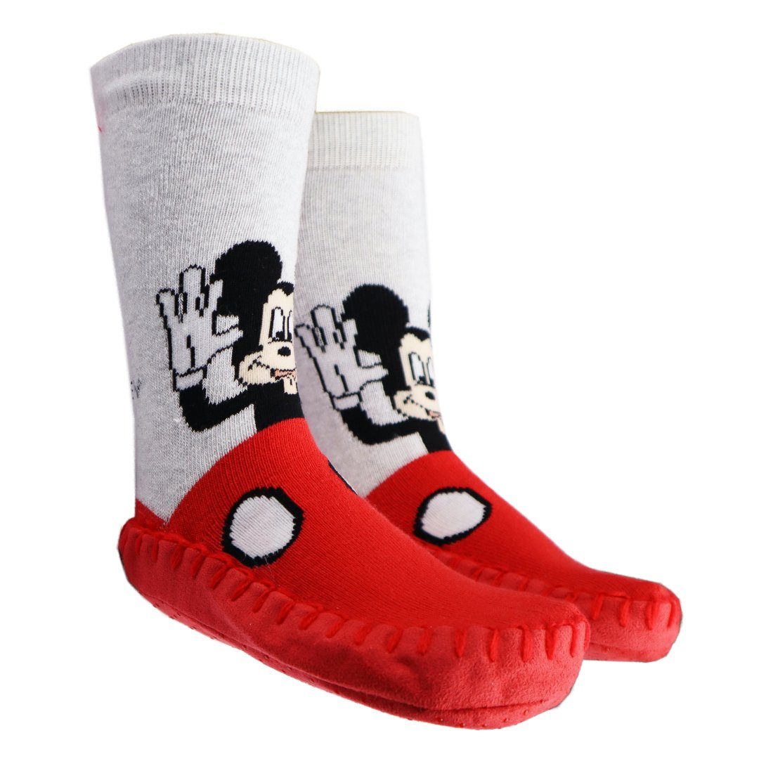 ABS-Socken Mickey Maus Jungen Kinder antirutsch lange Socken Stoppersocken Gr. 23 bis 28