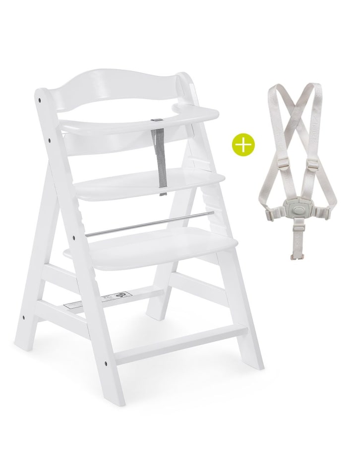 Hauck Alpha Plus White Newborn Set - 4-tlg. Hochstuhl   in weiss,grau günstig kaufen onesize