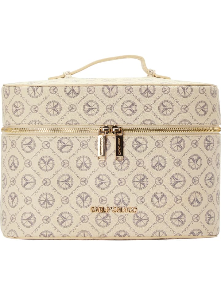 Carlo Colucci Kosmetiktasche Craighero in Creme günstig kaufen onesize