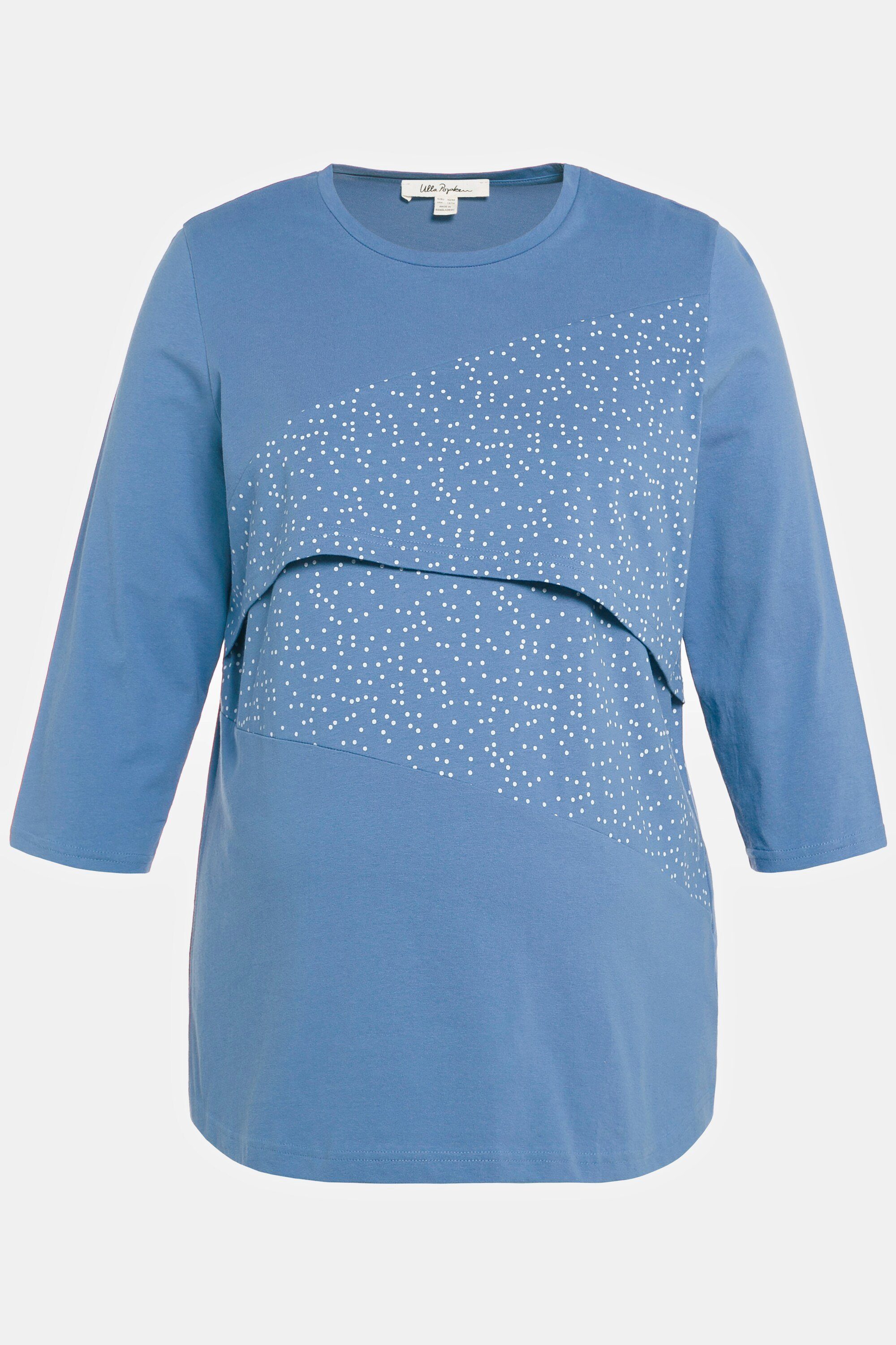 Ulla Popken Umstandsshirt Bellieva-Shirt Stillfunktion A-Linie Punkte