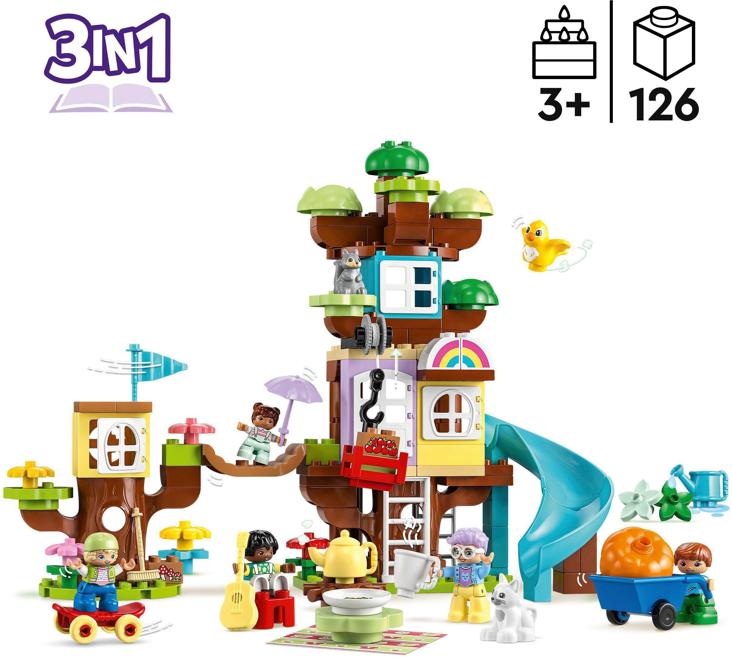 LEGO® Konstruktionsspielsteine 3-in-1-Baumhaus (10993), LEGO® DUPLO Town, (126 St)