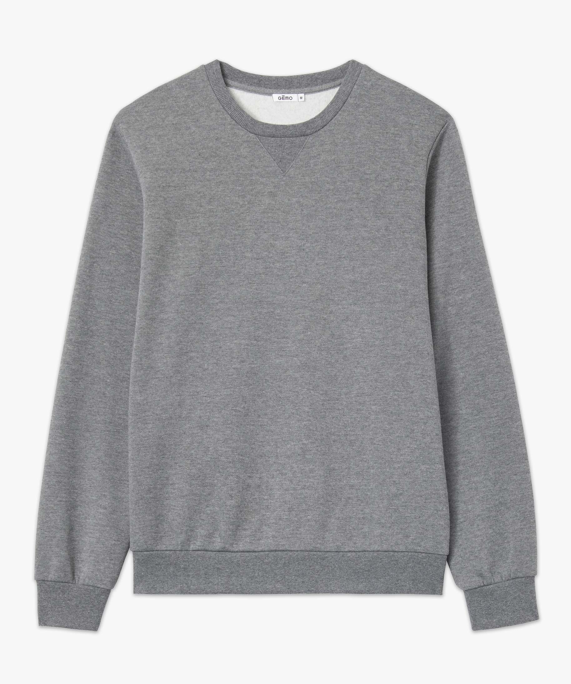 Sweat homme avec intérieur molletonné gris | GEMO