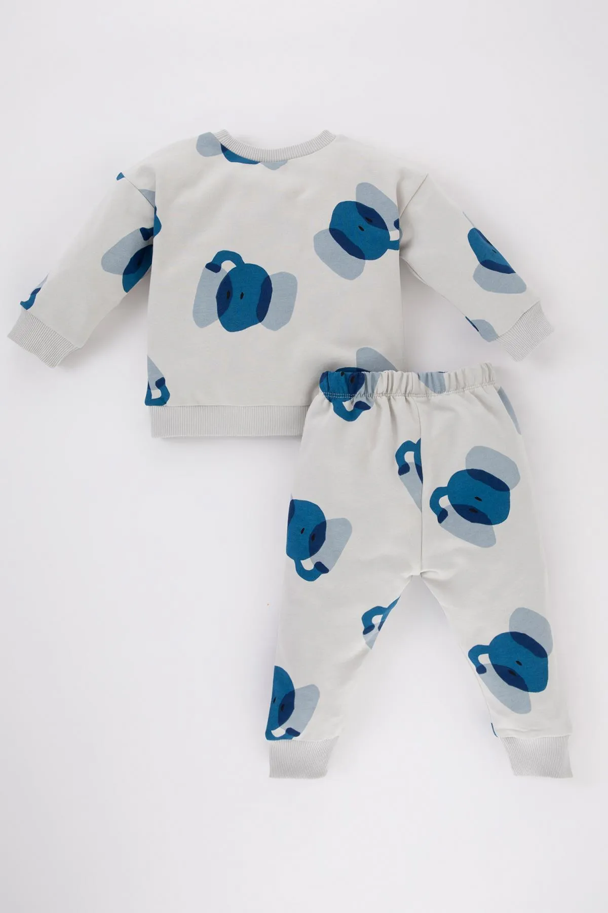 DeFacto  Gemustertes Sweatshirt-Jogginghose-Set für Babys, 2-teilig