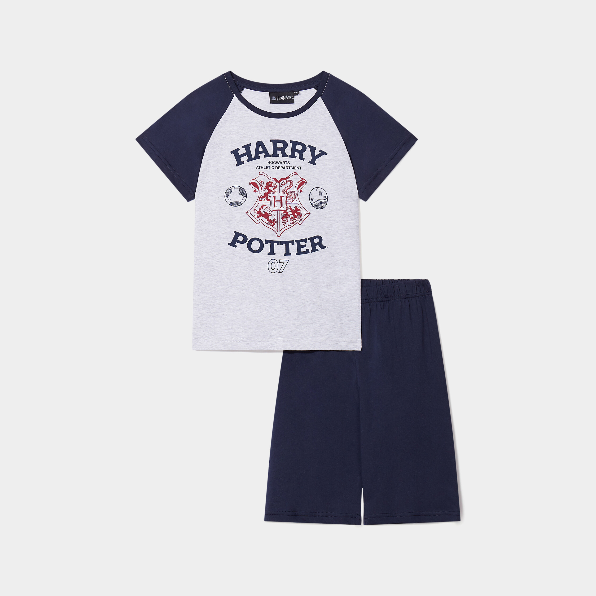 Ensemble pyjama short Hary Potter 07 bleu marine garçon | La Halle