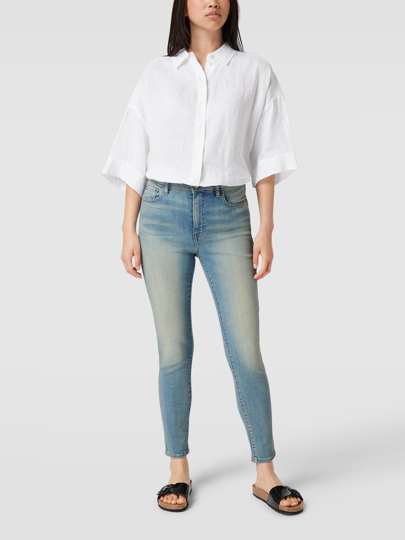 Skinny Fit Jeans im Used-Look in jeans