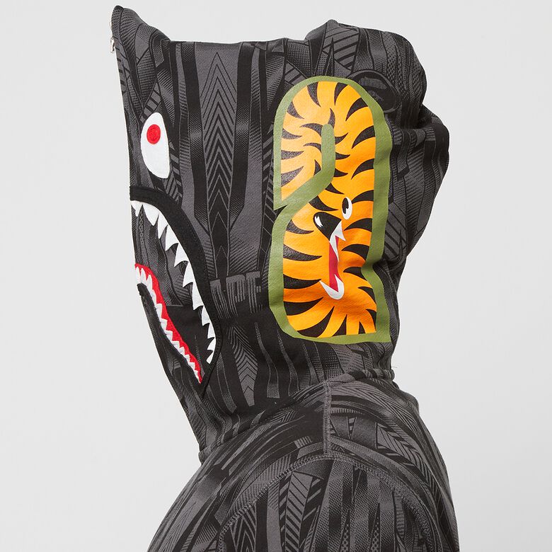 A Bathing Ape Bape Speed Racer Shark Full Zip Hoodie Black