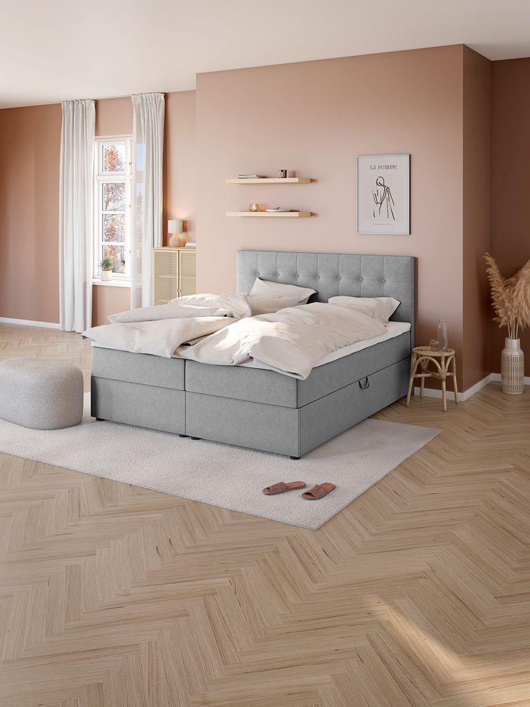 TYLDA STORAGE GC50 gold Continental bed 150x200 TYLDA STORAGE GC50 gray-23