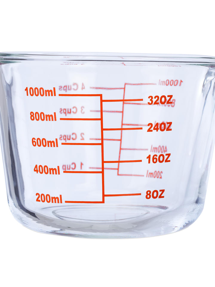 relaxdays Glas-Messbecher in Transparent - 1 Liter günstig kaufen onesize