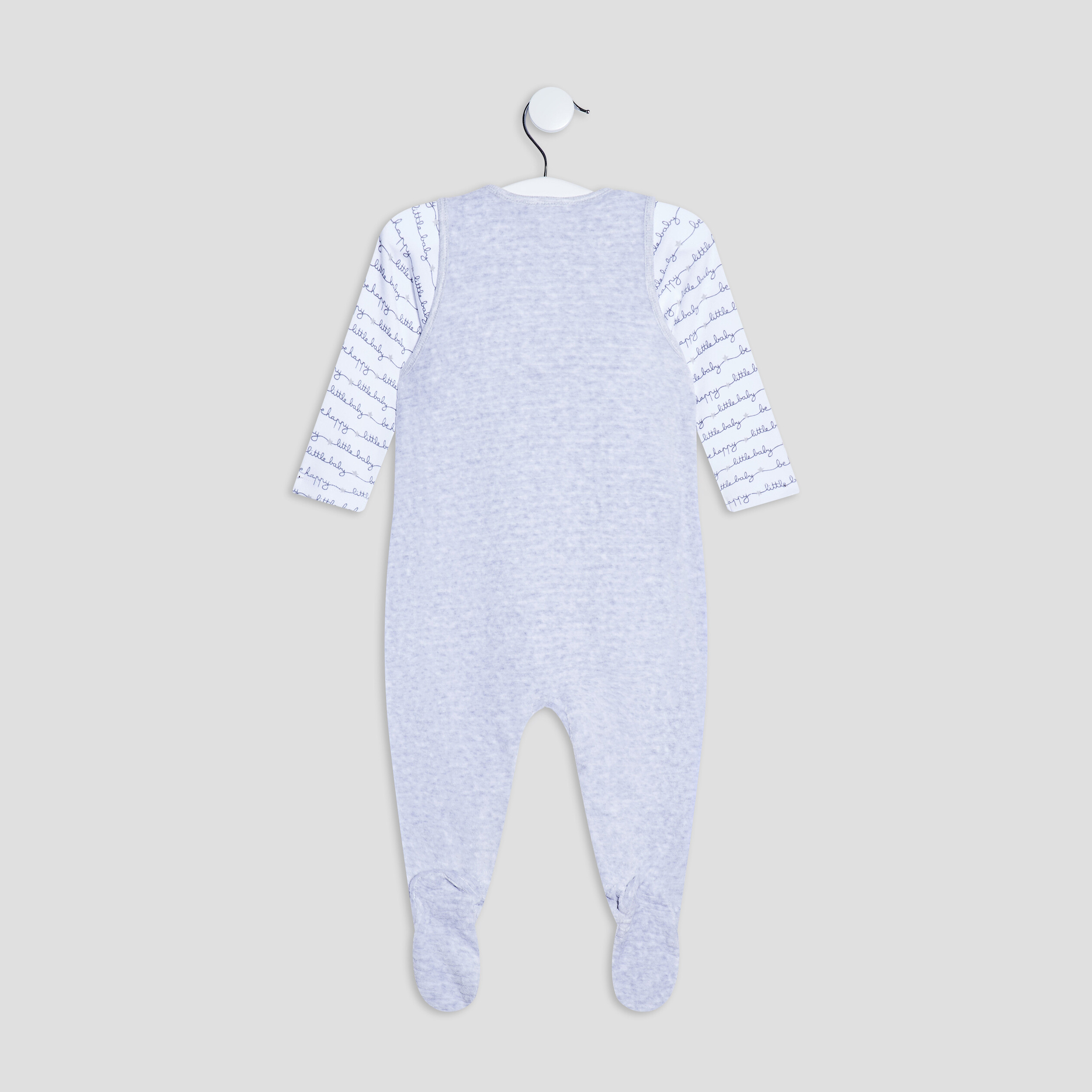Ensemble 2 pièces gris bébé garçon | La Halle