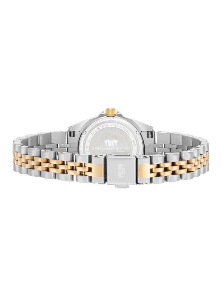 Rhodenwald & Söhne Damen Quarzuhr silber/gelbgold Edelstahl silber/gelbgold in silber/gelbgold günstig kaufen 21 cm